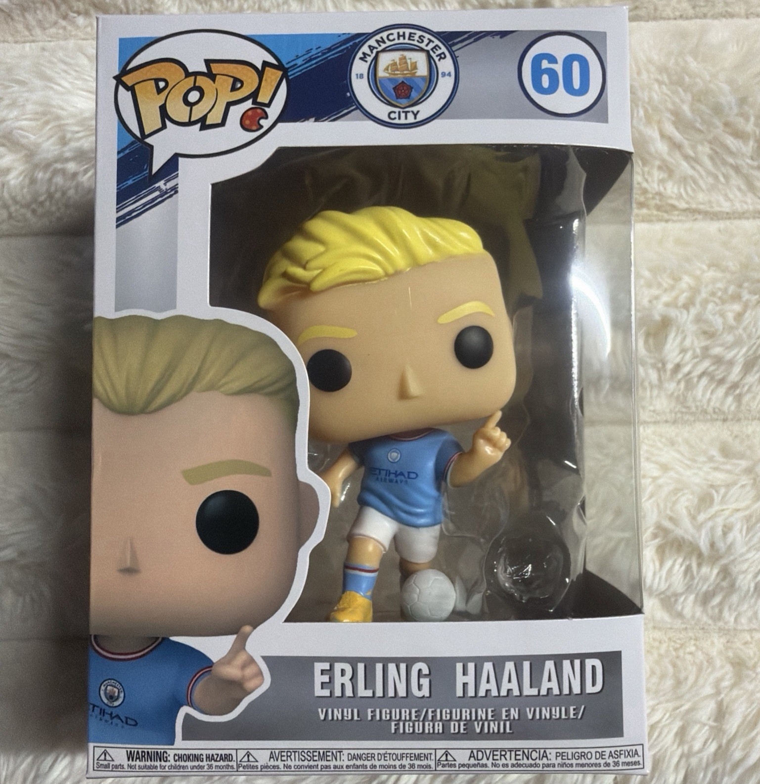 Erling Haaland #60 Manchester City Soccer Figure Boxed Vinyl