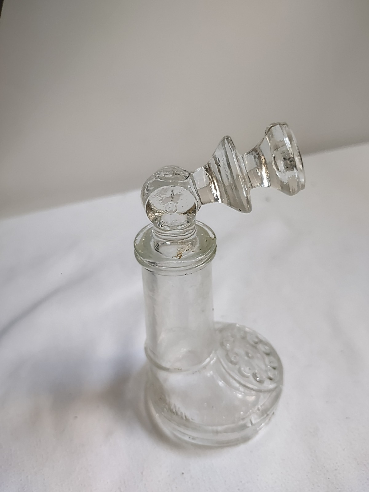 VTG Victory Glass Co. Jeannette , PA  Phone Shaped Candy Container