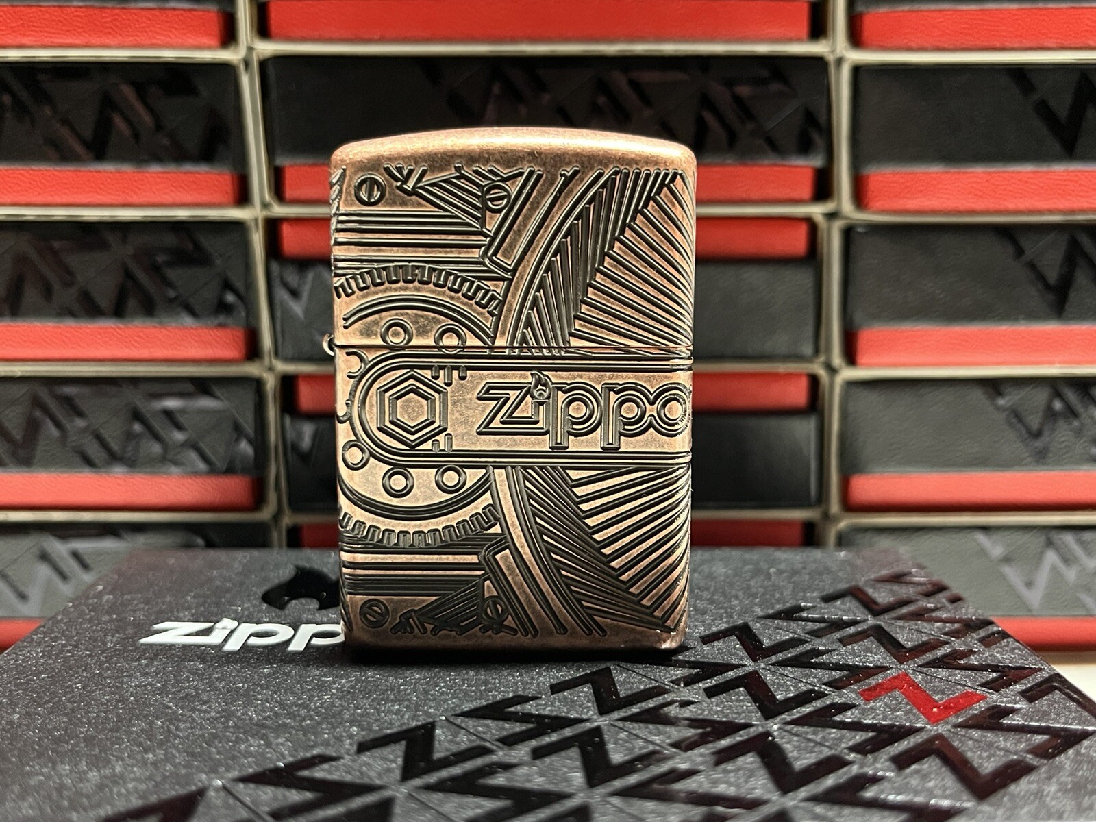 Zippo Armor Deep Carved Multi-Cut Steampunk Choice Lighter 29523, New In Box