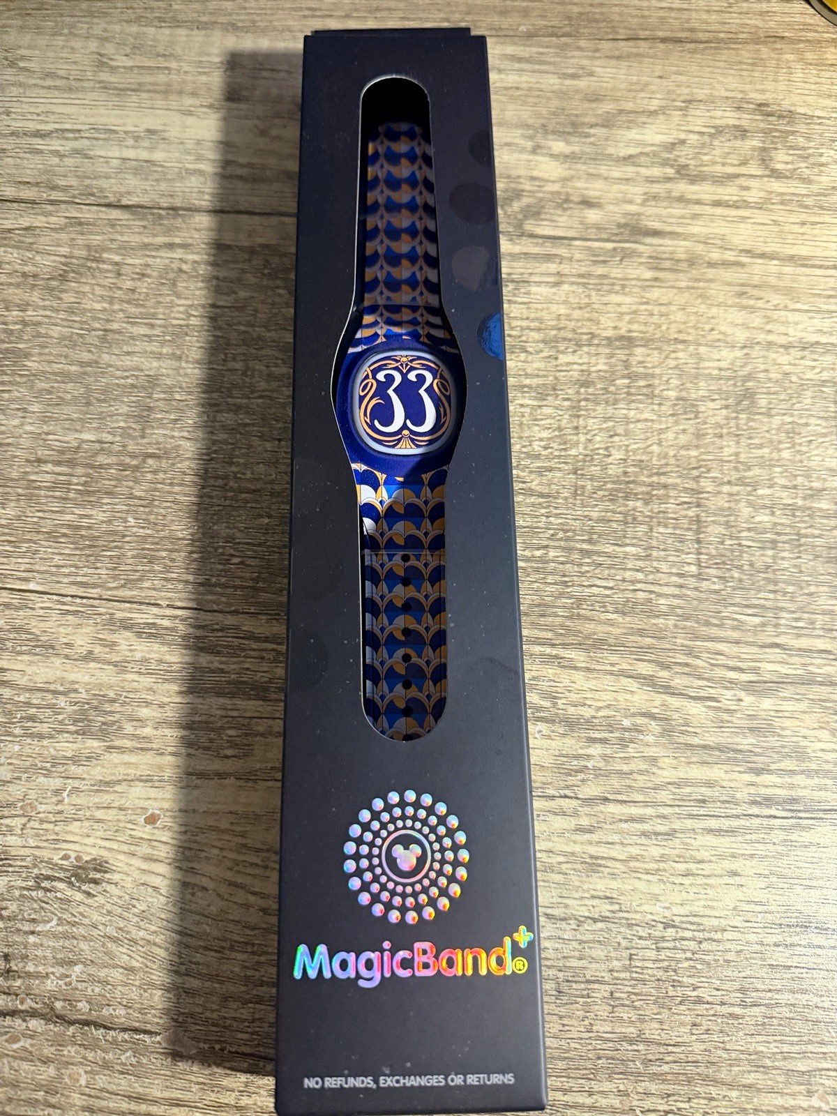 Disney Club 33 MagicBand+ Blue Gold Mosaic MagicBand Plus NEW in Box Rare