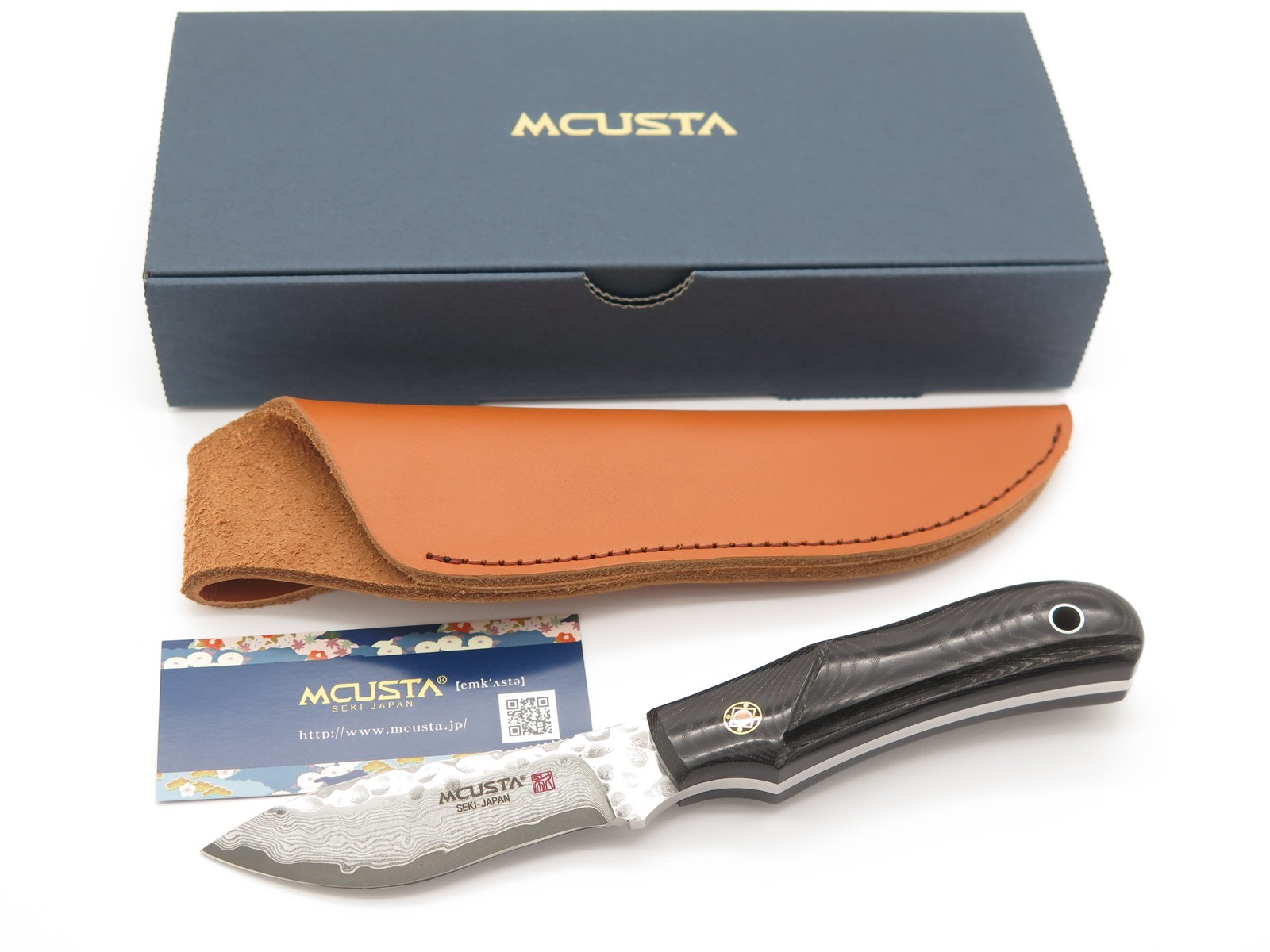 Mcusta Mike Irie Sport 300 Seki Japan Micarta Damascus Fixed Blade Hunting Knife