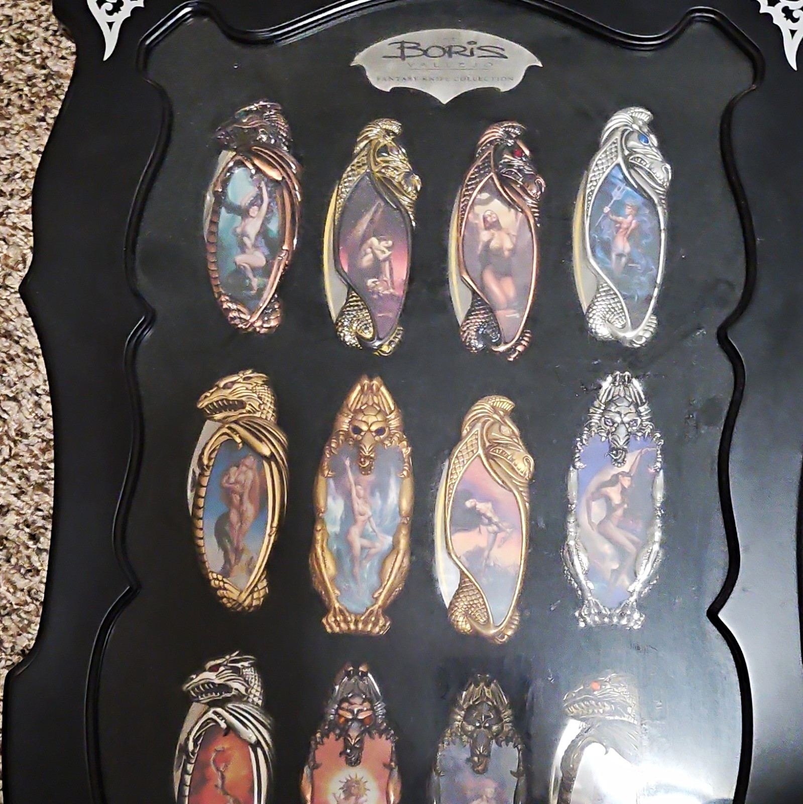 Boris Vallejo Fantasy Knife Collection Mixed Lot Set, Stainless Steel, Metal