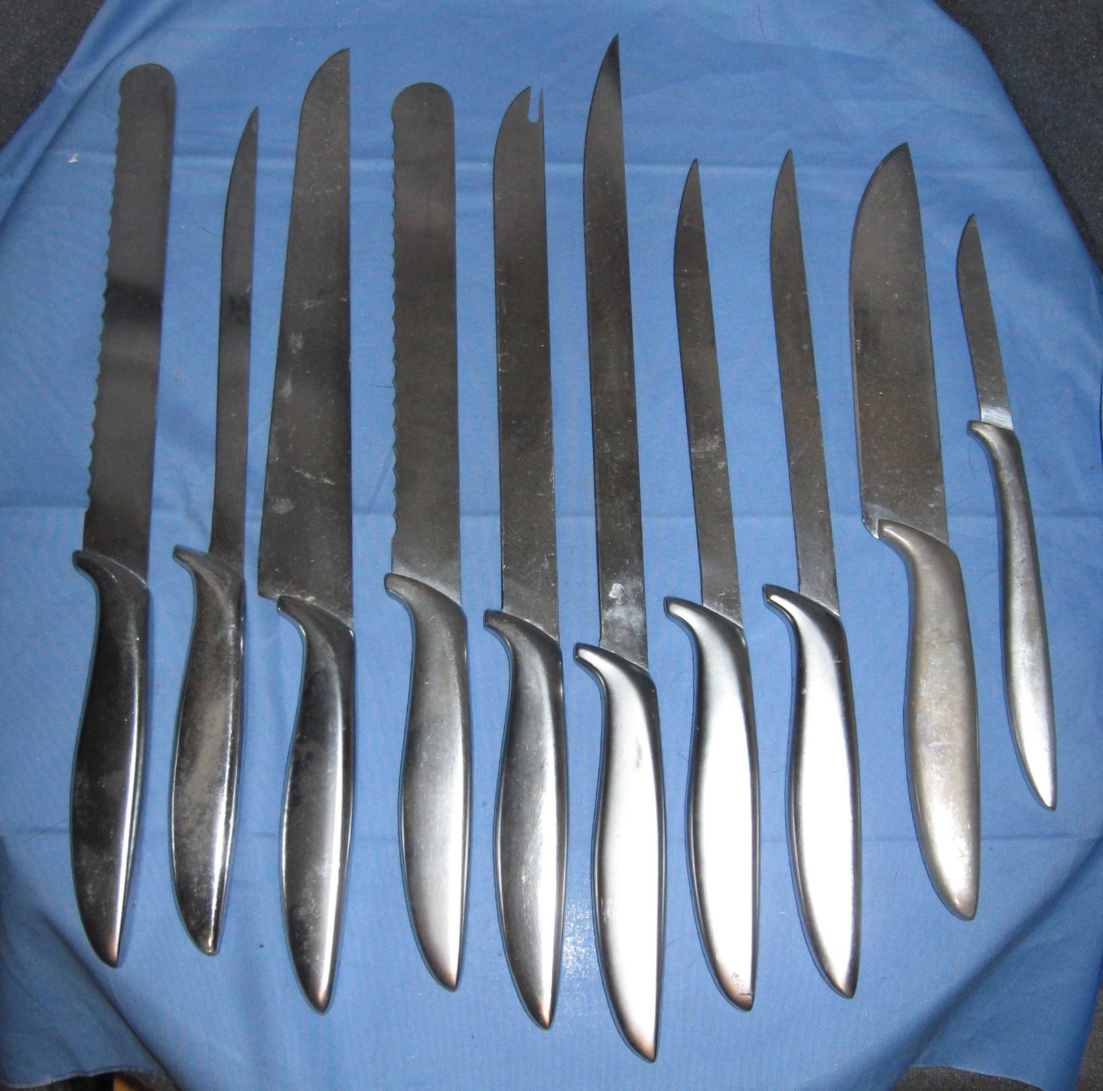 10 Vtg Silver Gerber Kitchen Knives Durendal Lord Sandwich Little Snick