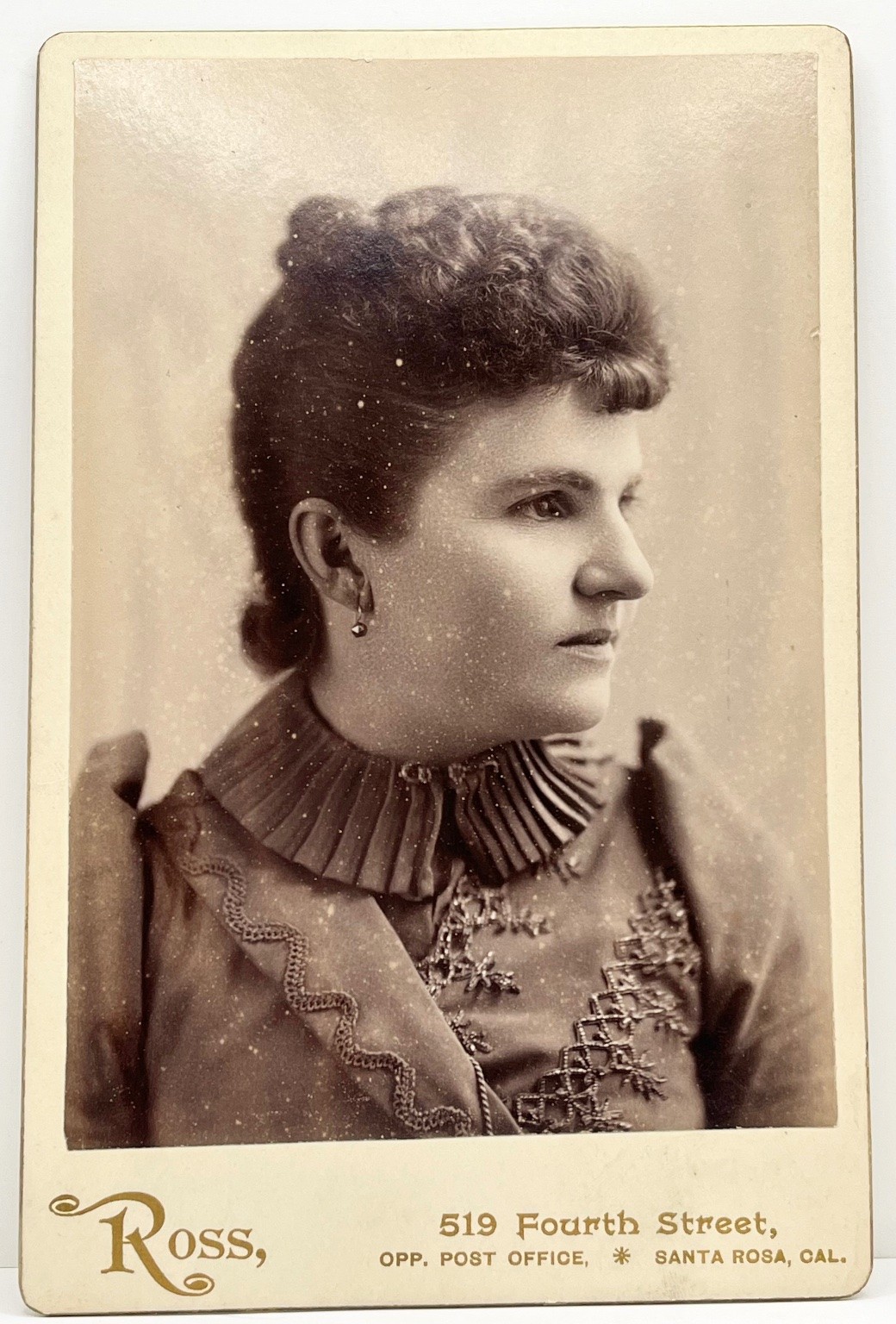 1890s Antique Photo Santa Rosa California Woman Ross Studio Cabinet Card 1890s Antique Photo Santa Rosa California Woman Ross Studio Cabinet Card