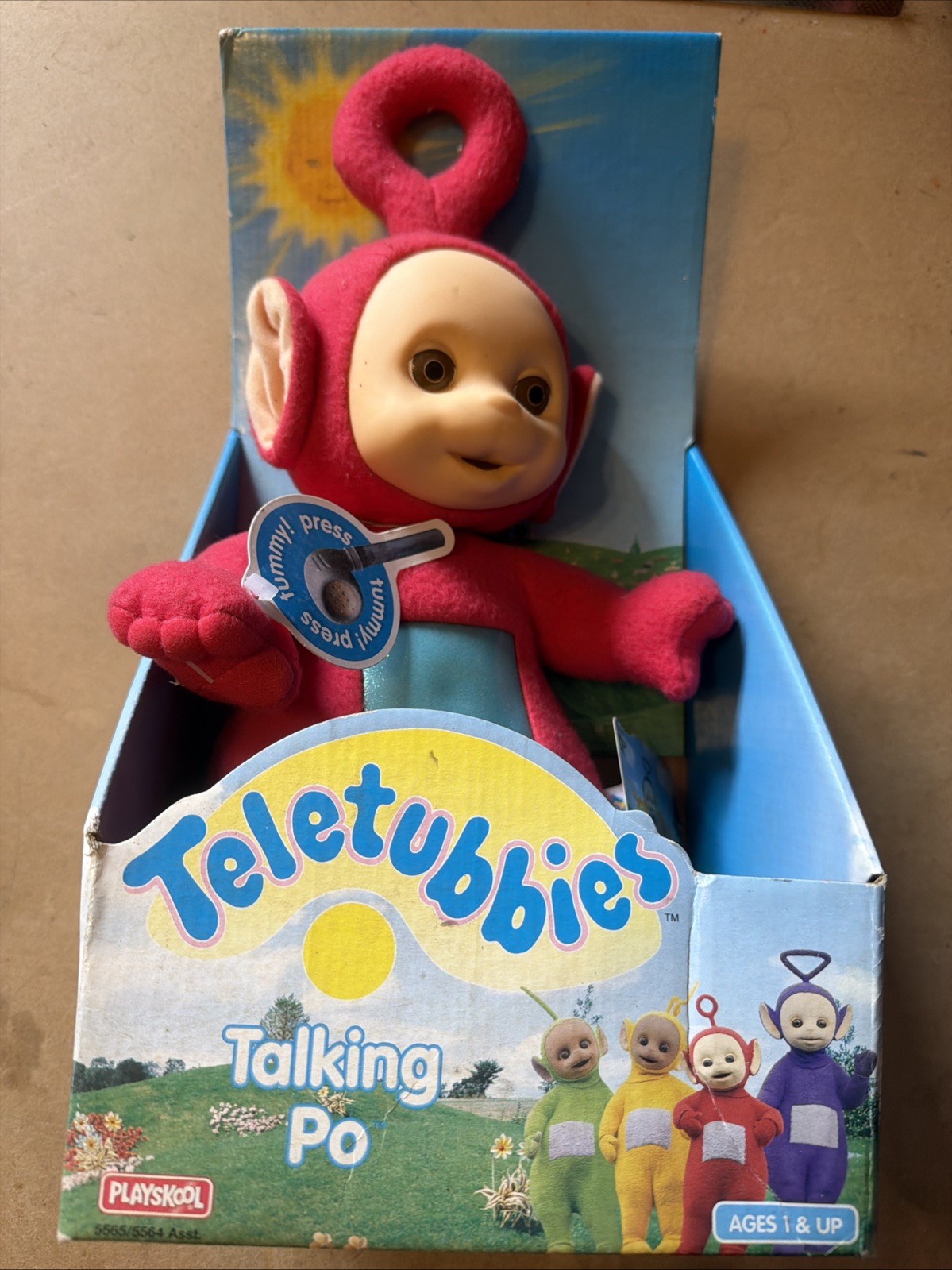 1998 Recalled Playskool Teletubbies Talking Po Red Plush Action Figure