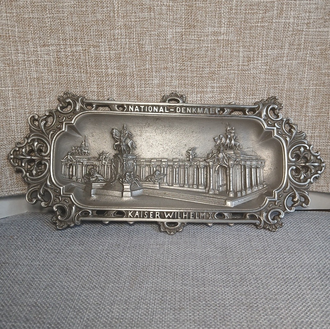 Imperial Germany Antique 1897 Kaiser Wilhelm Centenary Memorial Cast Iron Tray