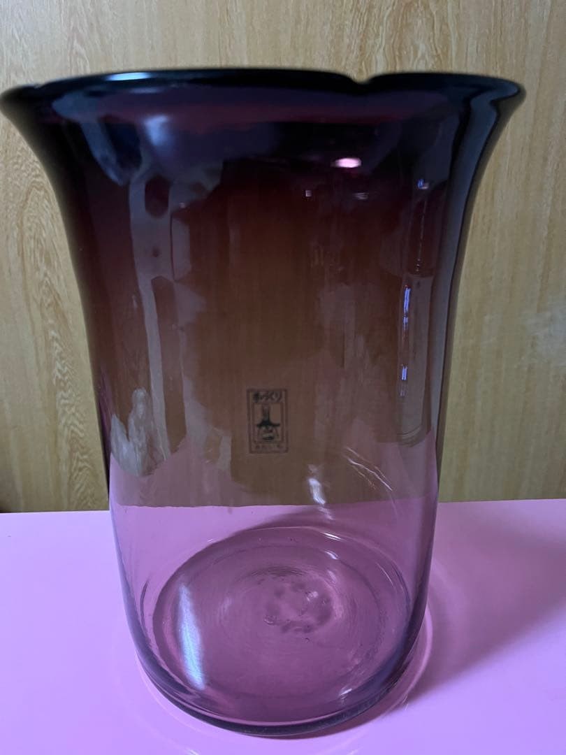 Hokkaido Kitaichi Handmade Glass Flare Vase Purple Large Size