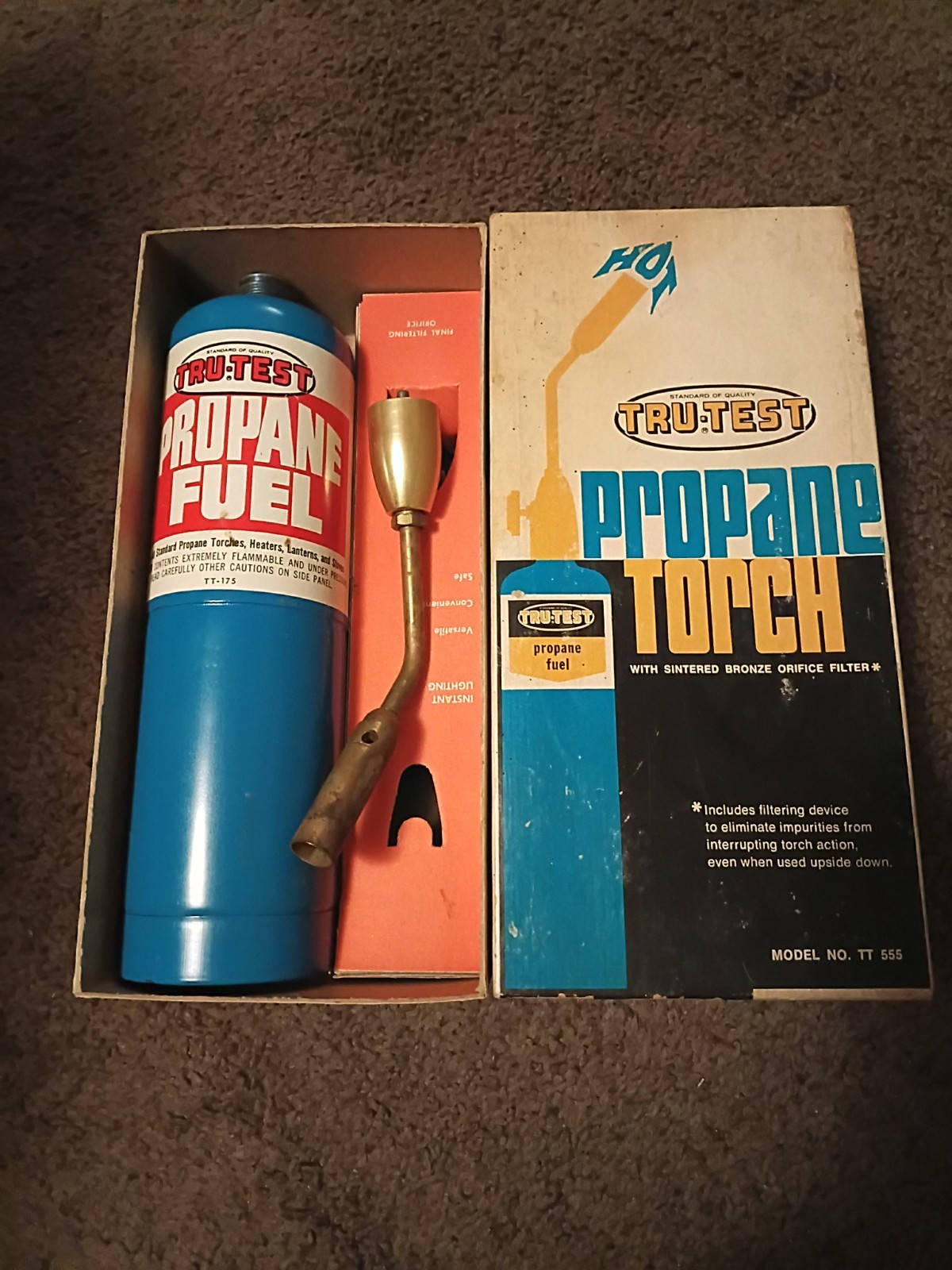 VINTAGE 1960s TRU-TEST PROPANE TORCH in original box