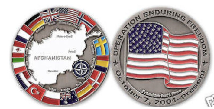 Afghanistan challenge coin OPERATION ENDURING FREEDOM