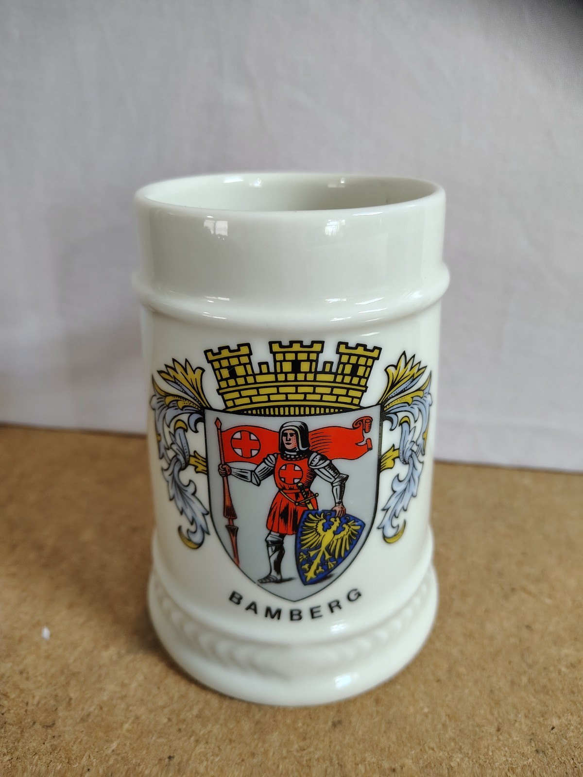 Vintage German Stein W/ Coat Of Arms Of Bamberg #61