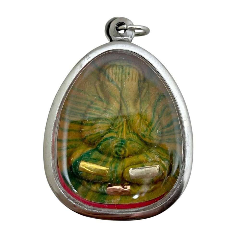 Phra Pidta Lp Pae Takut Thai Amulet Pendant Stainless Frame Phra Pidta Lp Pae Takut Thai Amulet Pendant Stainless Frame