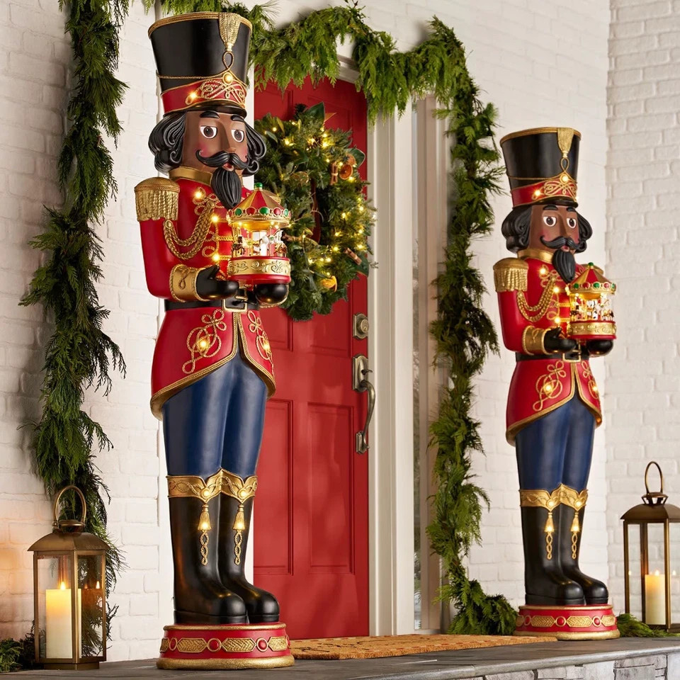 Member's Mark 6' Pre-Lit African American Grand Nutcracker with Carousel Member's Mark 6' Pre-Lit African American Grand Nutcracker with Carousel
