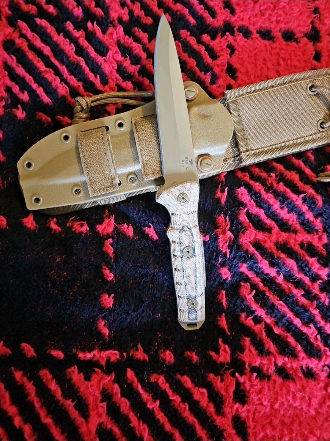 Buck 891 Knife GCK Tan Spearpoint Rare Buck 891 Knife GCK Tan Spearpoint Rare