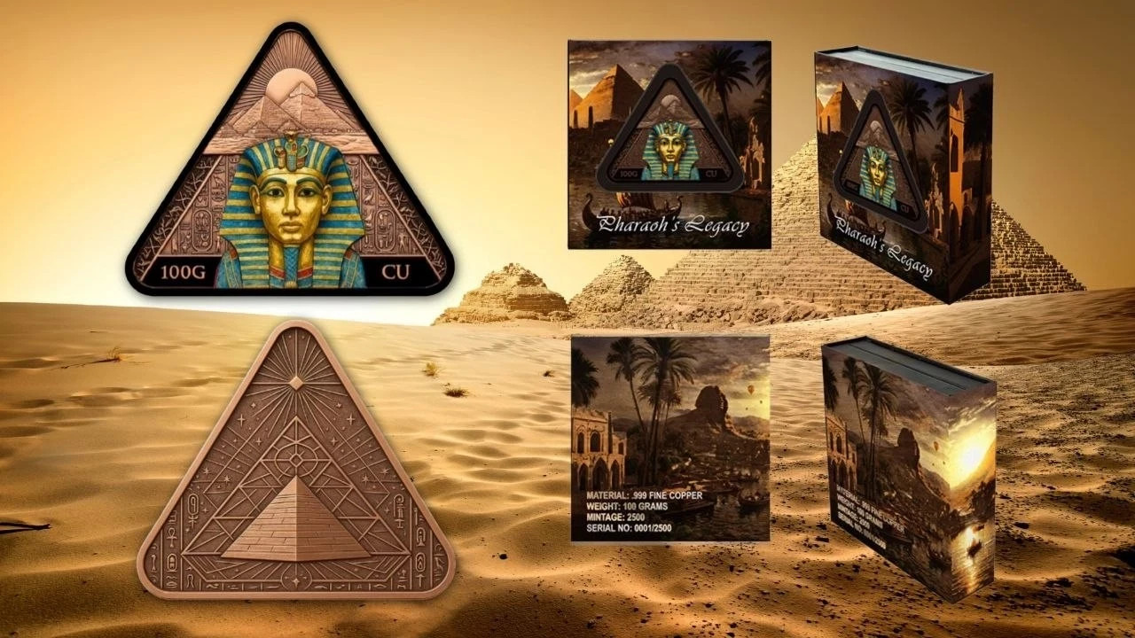 Egypt King Tutankhamen Pharaoh’s Legacy 100 gram Fine Copper Collectible