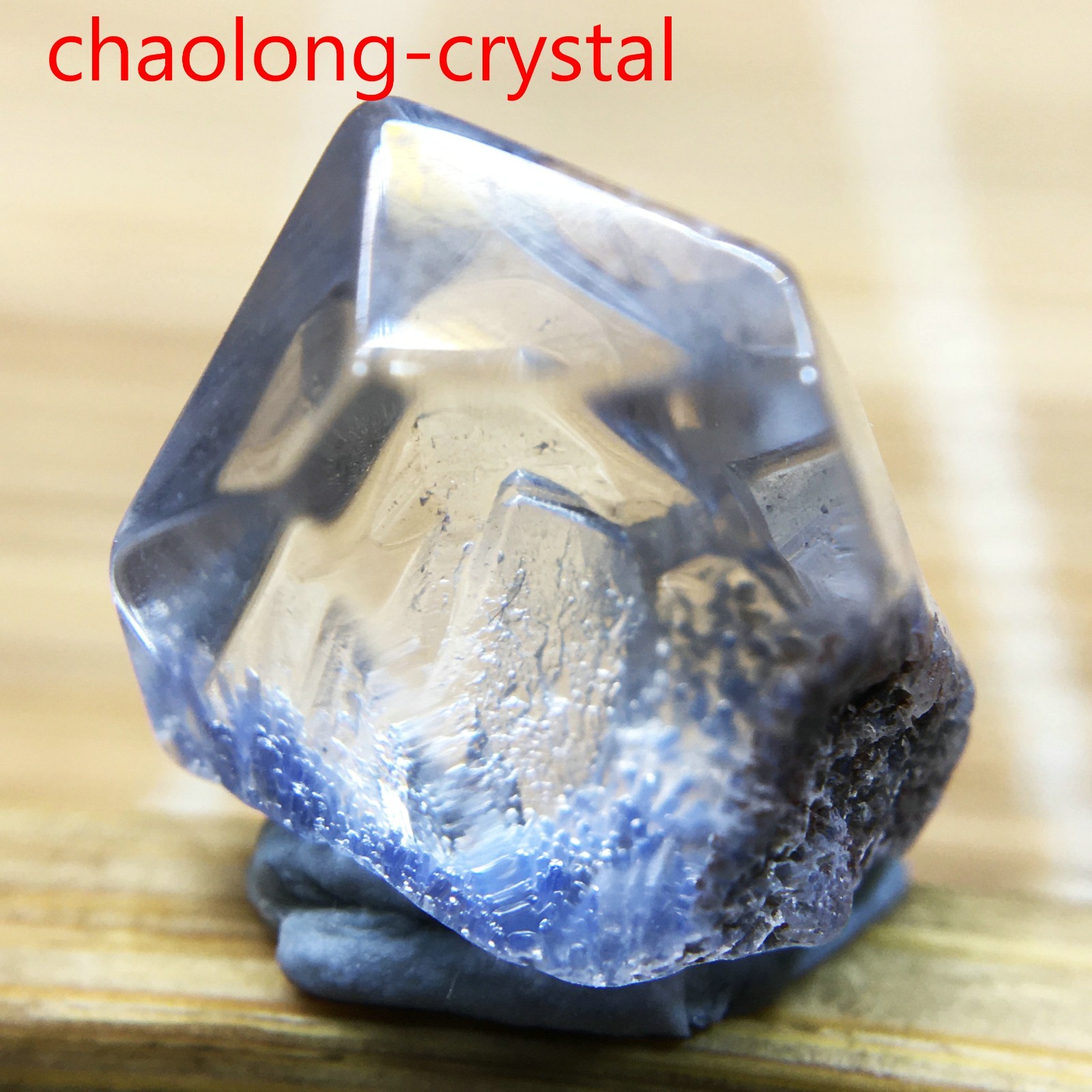 4.6Ct Very Rare NATURAL Beautiful Blue Dumortierite Quartz Crystal Specimen