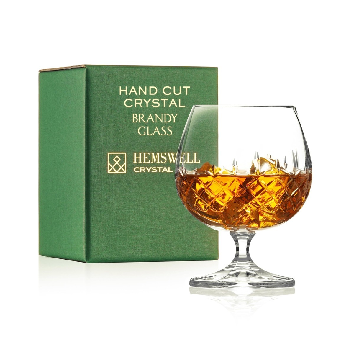 Hemswell Crystal Brandy Snifter Cognac Glass - European Crystal Small Balloon