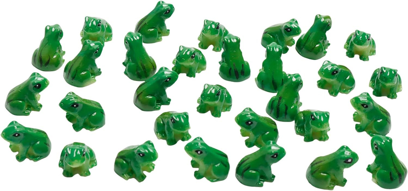 30 Pcs Resin Mini Frogs Green Frog Miniature Figurines Animals Model Fairy Garde