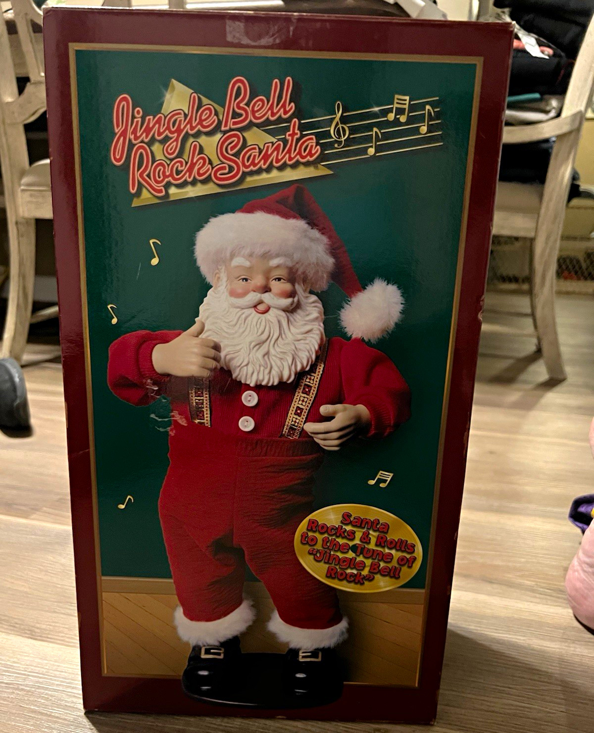 Rock Santa Collectibles Jingle Bell Rock Santa Musical Figurine Boxed 1998