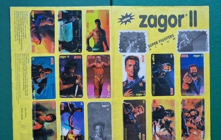 Stickers Zagor BIFA \\ Zagor 2 BIFA. chewing gum stickers of the 90s