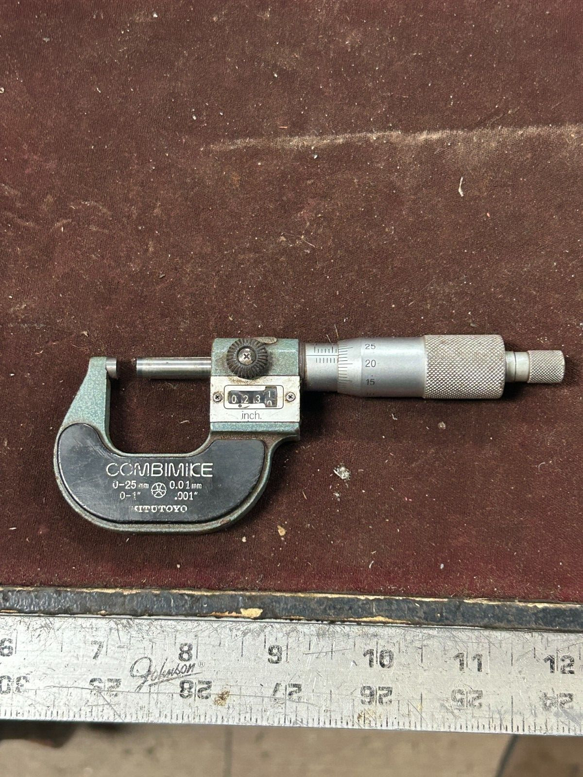 MACHINIST ShA LATHE MILL Machinist Mitutoyo Combimike with Carbide Faces 1\ MACHINIST ShA LATHE MILL Machinist Mitutoyo Combimike with Carbide Faces 1\