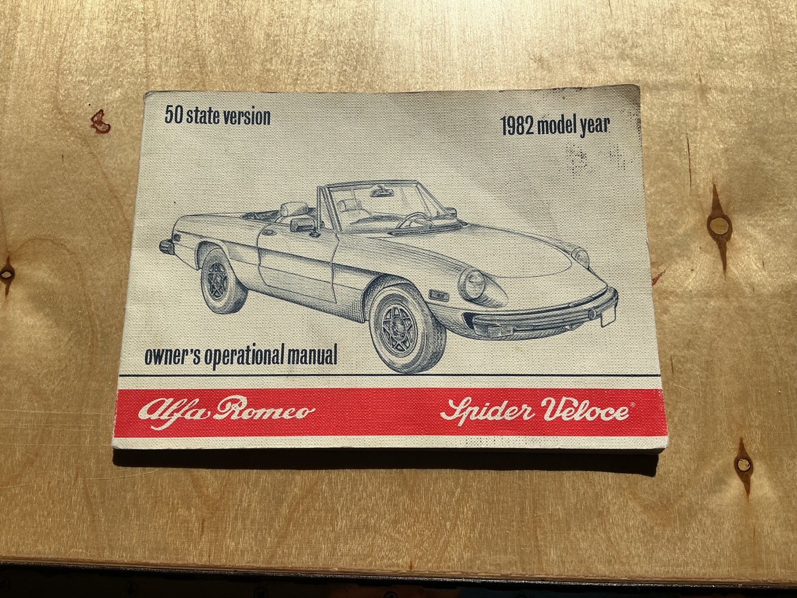 @ALFA ROMEO Spider Veloce OWNERS Operational MANUAL 1982 Model Year, 50 States
