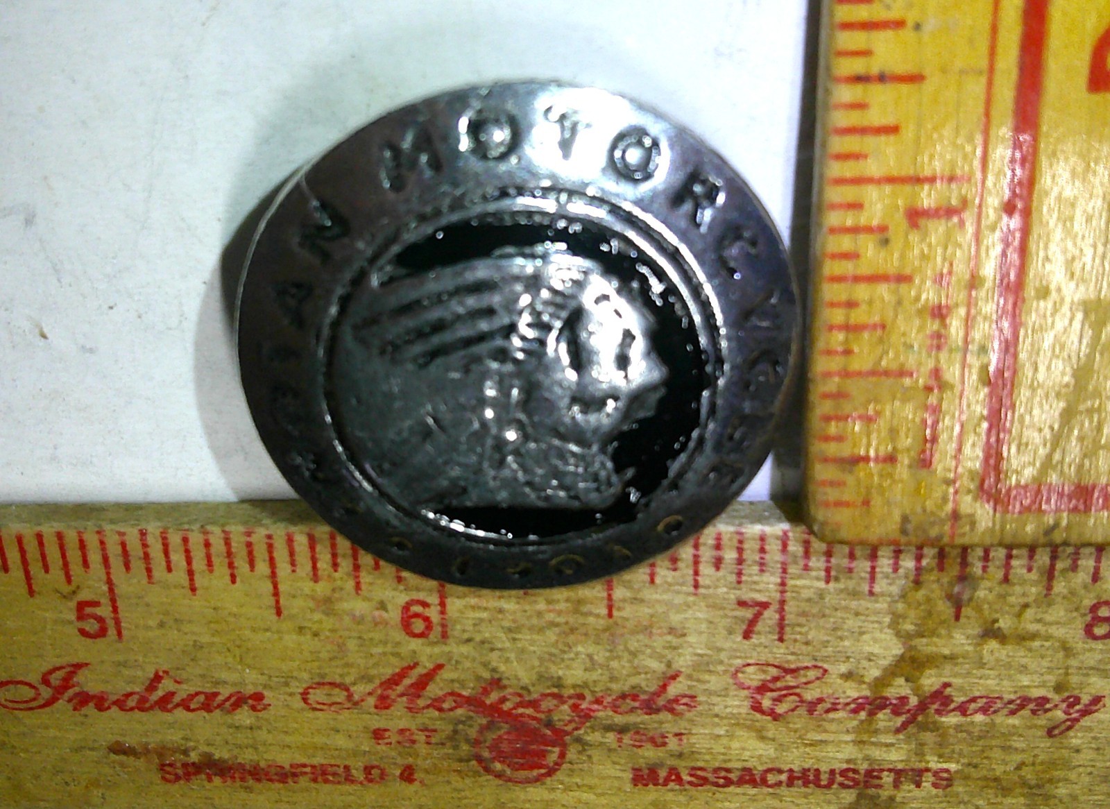 Indian screw-back concho vintage biker collectible old motorcycle accessory USA