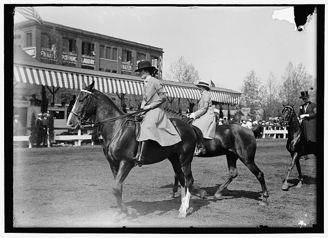 Photo:HORSE SHOWS. MISS HAZEN, MOUNTED