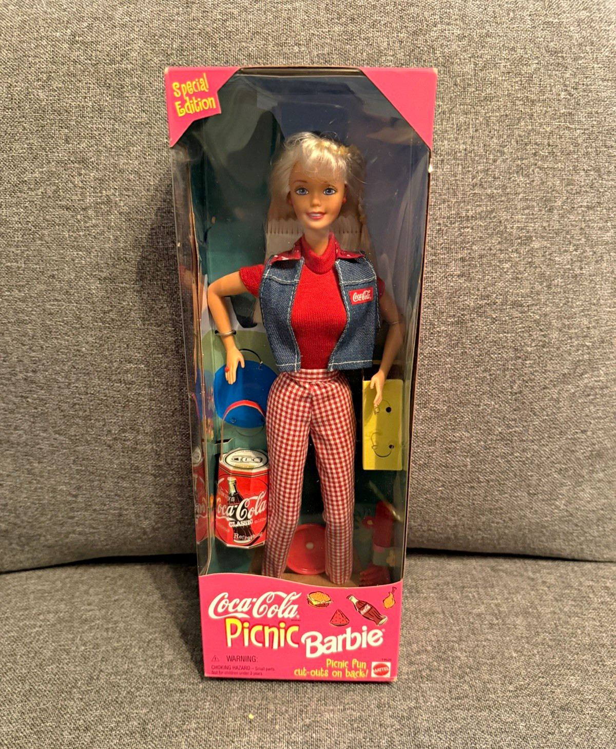 Coca-Cola Picnic Barbie Special Edition Advertising Doll Red Blue White Coca-Cola Picnic Barbie Special Edition Advertising Doll Red Blue White