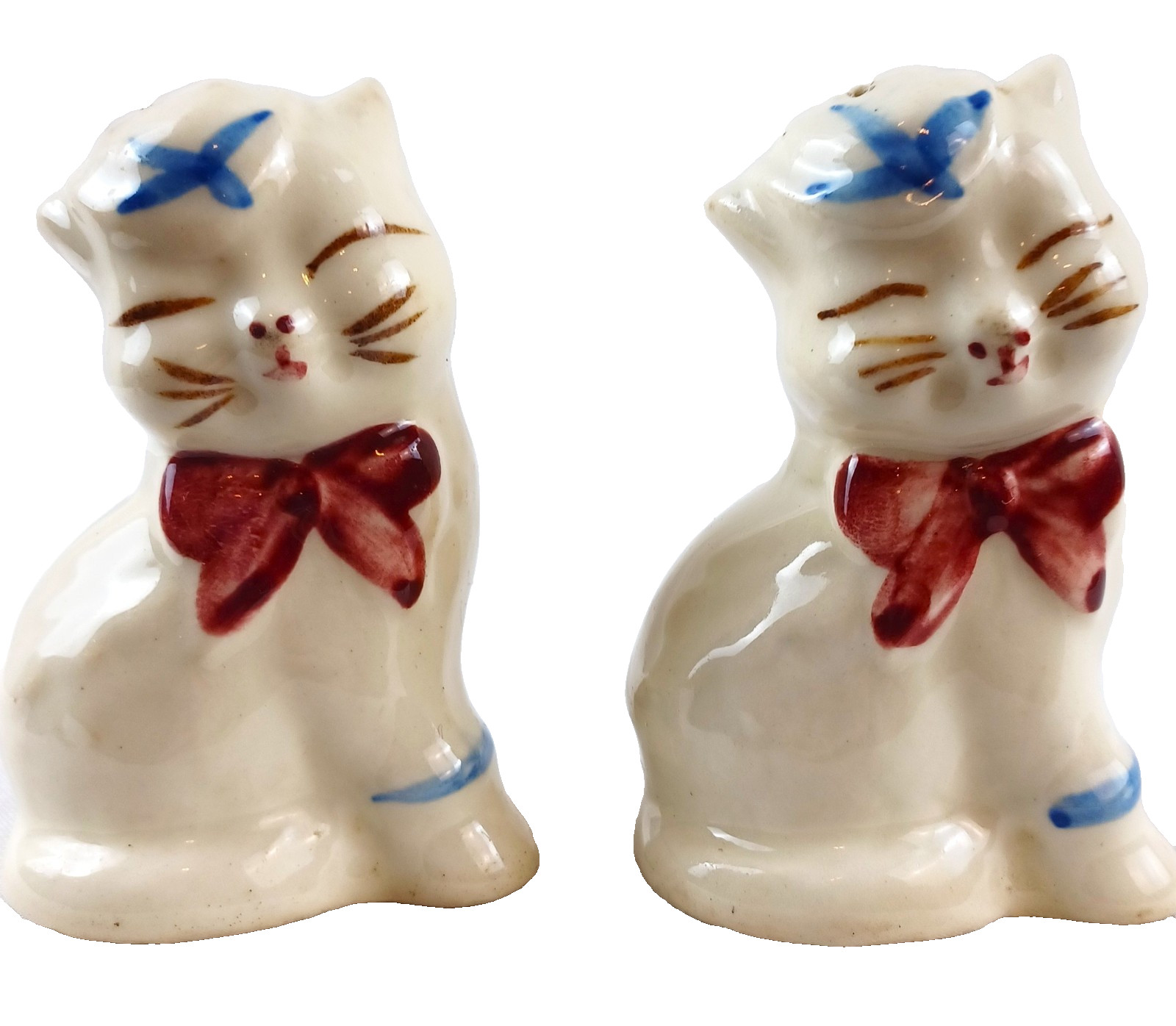Vintage Shawnee Pottery Puss 'N Boots Salt & Pepper Shakers Cat Kitten USA Vintage Shawnee Pottery Puss 'N Boots Salt & Pepper Shakers Cat Kitten USA