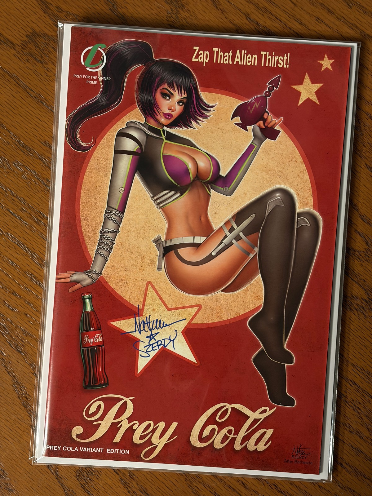 Prey for the Sinner FALLOUT Nuka Cola Homage SIGNED by Nathan Szerdy | Prey Cola