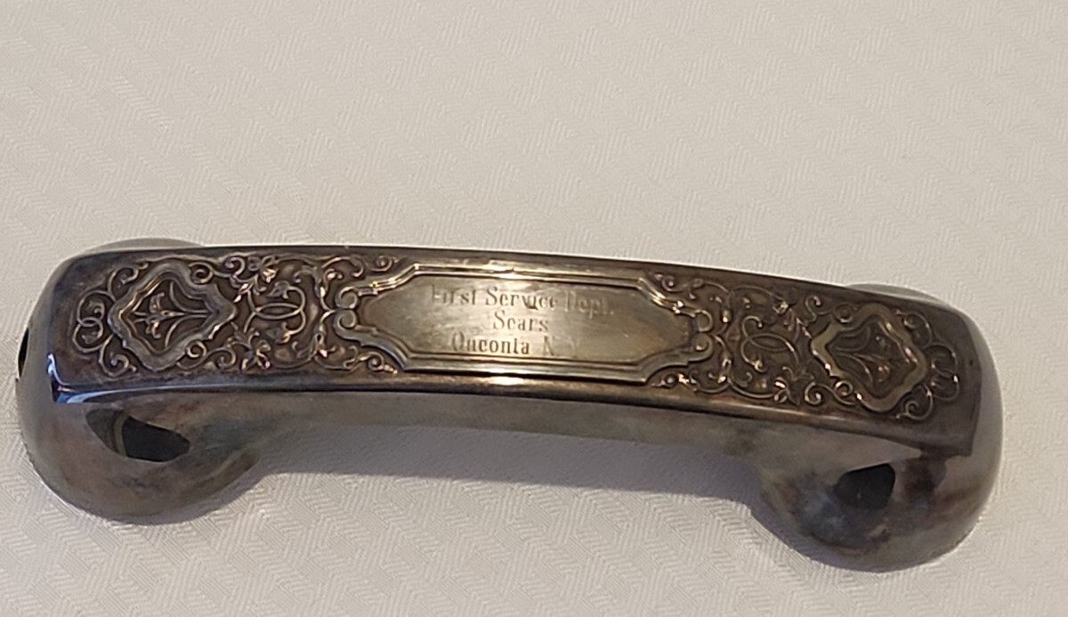 Vtg First Service Dept SEARS Oneonta N.Y. Telephone Handle Receiver Cover 1960's