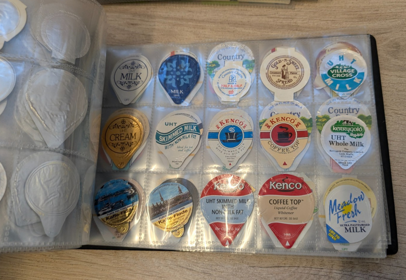Massive Vintage Coffee Creamer Lids Collection Folder Job Lot