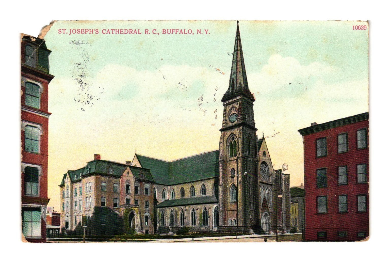 Vintage 1909 St. Joseph's Cathedral Buffalo NY Postcard Vintage 1909 St. Joseph's Cathedral Buffalo NY Postcard