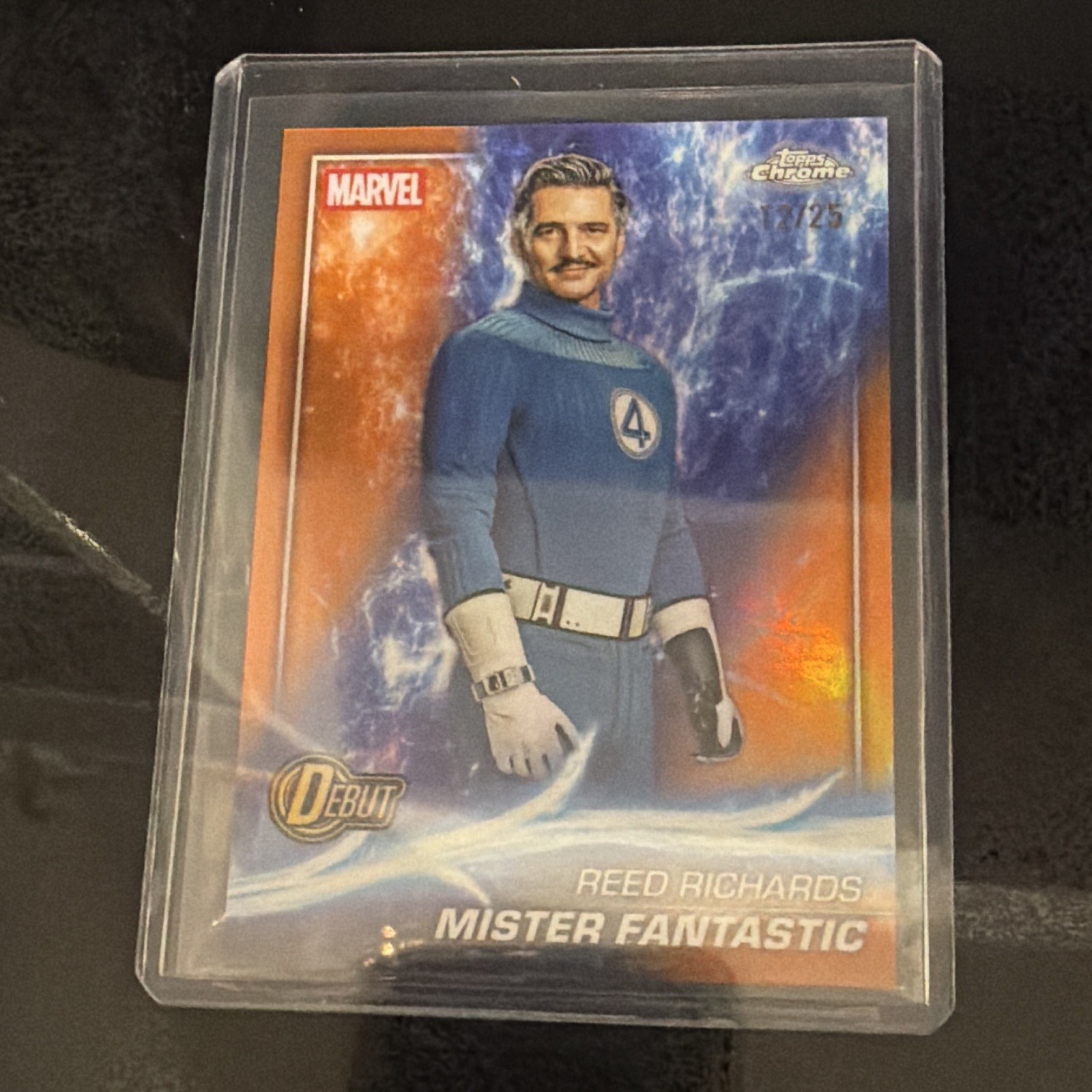 2025 Topps Chrome Marvel Fantastic Four First Steps Debut #194 /25 Pedro Pascal