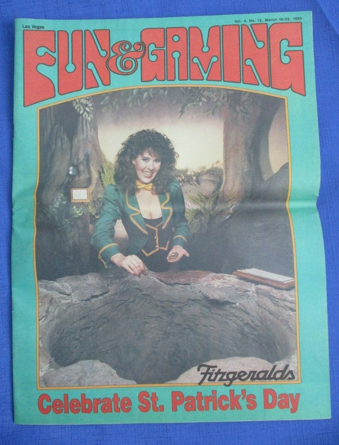 Vintage LasVegas Fun-Gaming Fitzgeralds St. Patricks March 1990 Newspaper 