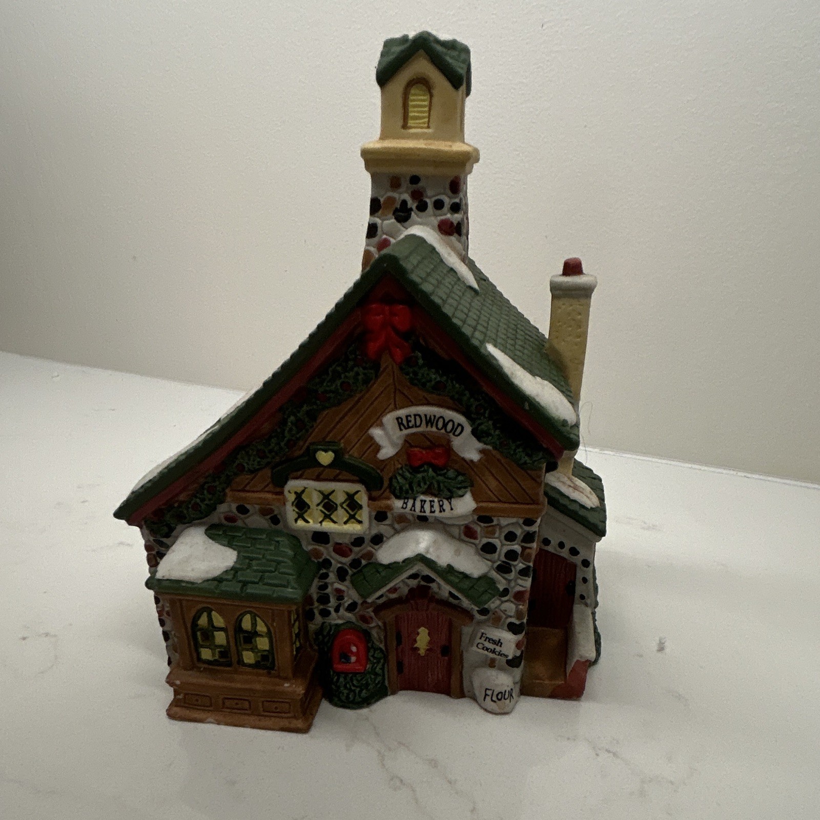 Holiday Time Christmas Villages Collectible Redwood Bakery
