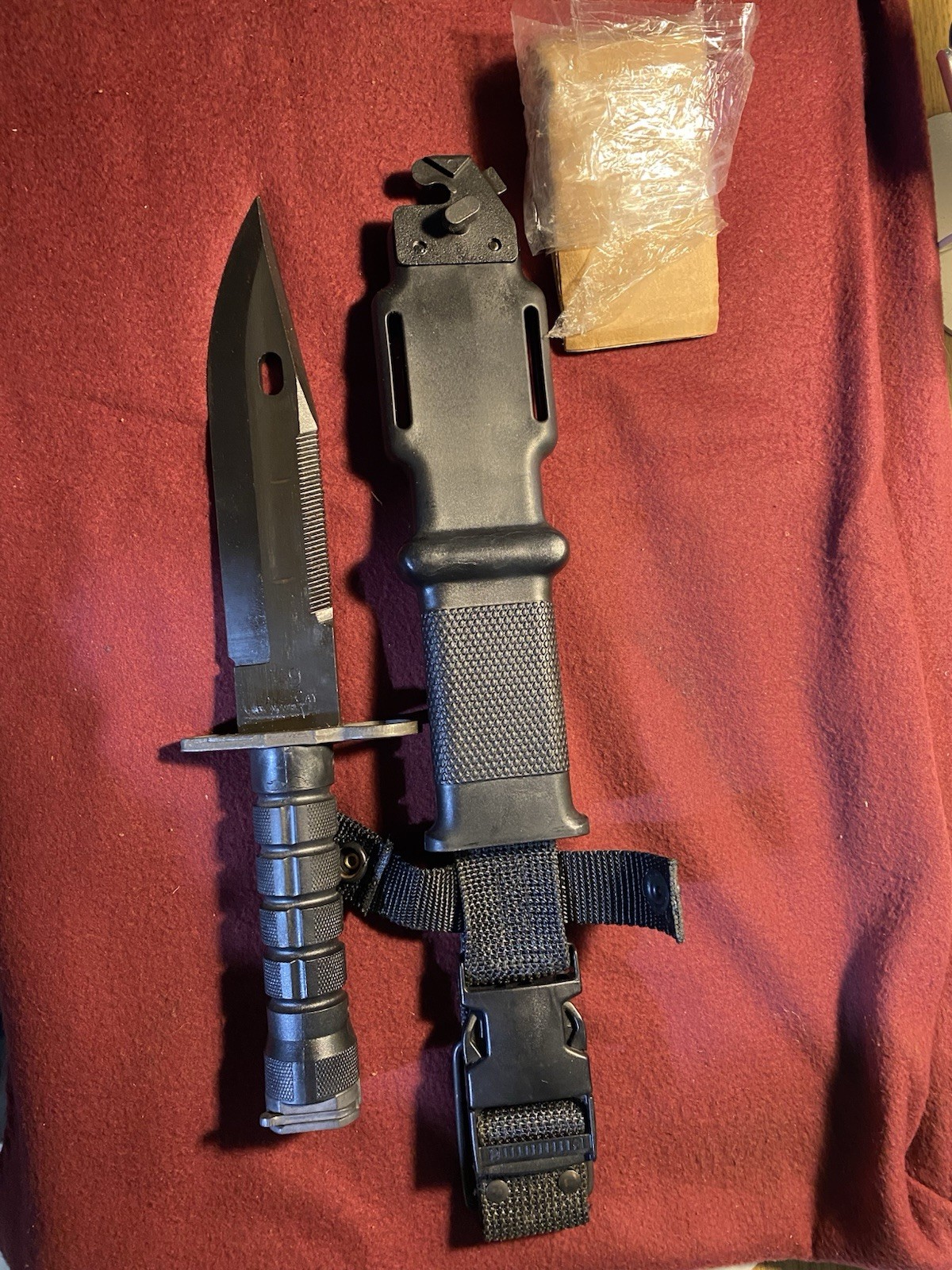 Lan Cay M9 Military All Black Scabbard And Grip UNISSUED VERY RARE Gulf War NOS Lan Cay M9 Military All Black Scabbard And Grip UNISSUED VERY RARE Gulf War NOS