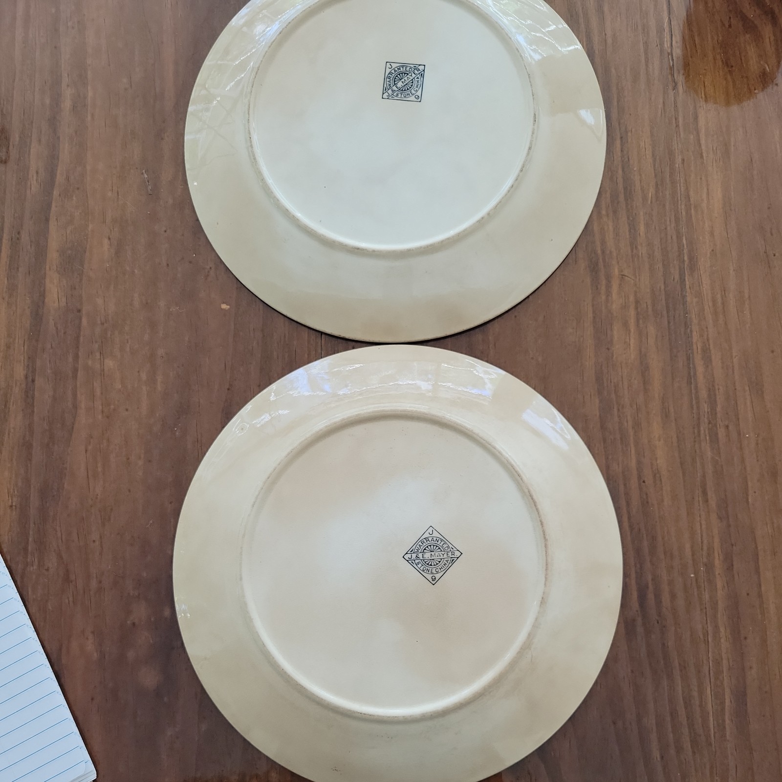 Antique J & E Mayer Stone China Plate. Antique J & E Mayer Stone China Plate.