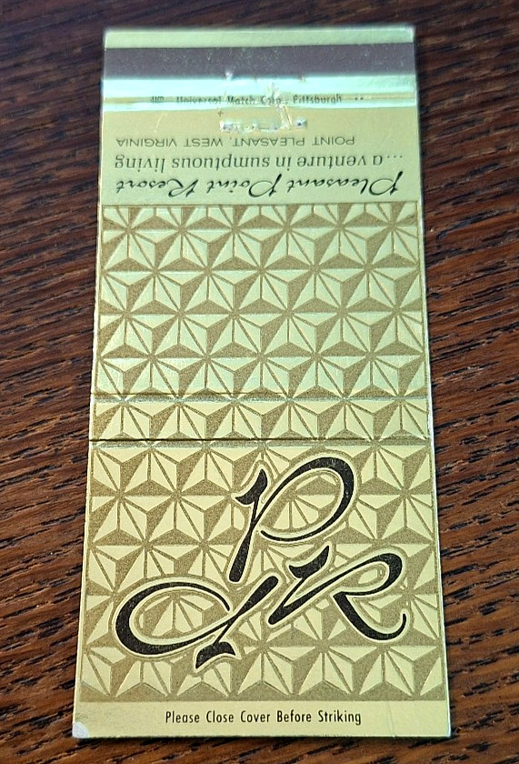 Vintage Matchbook: Pleasant Point Resort, Point Pleasant, WV Vintage Matchbook: Pleasant Point Resort, Point Pleasant, WV