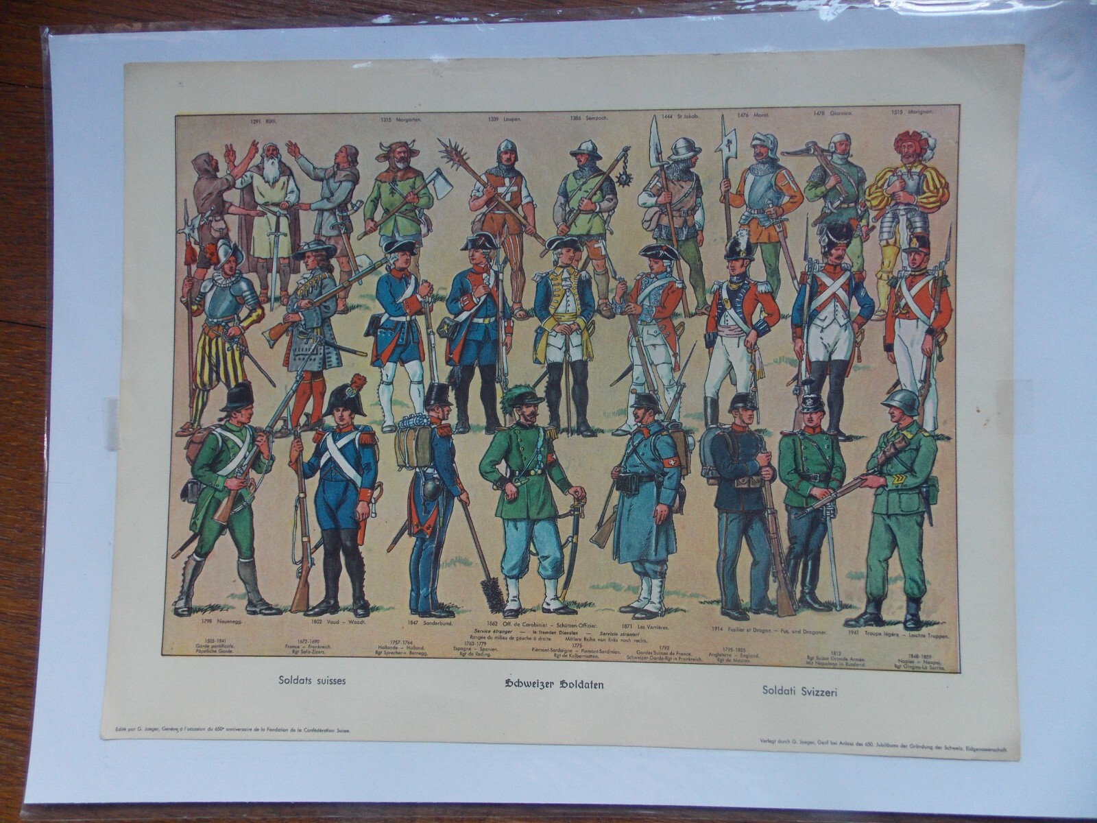 Swiss Soldiers Uniform History Picture 12 1/2\