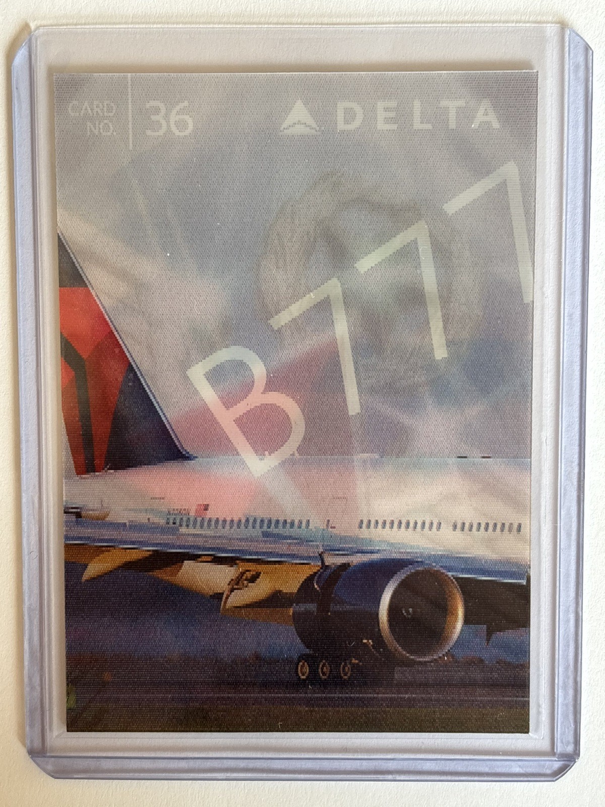 Delta Air Lines Pilot Trading Card #36 2015 Boeing B777-200LR EXCELLENT