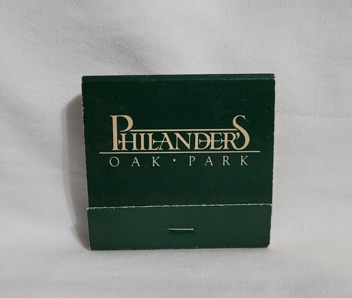 Vintage Matchbook Philander\'s Restaurant Oak Park Illinois Advertising Full