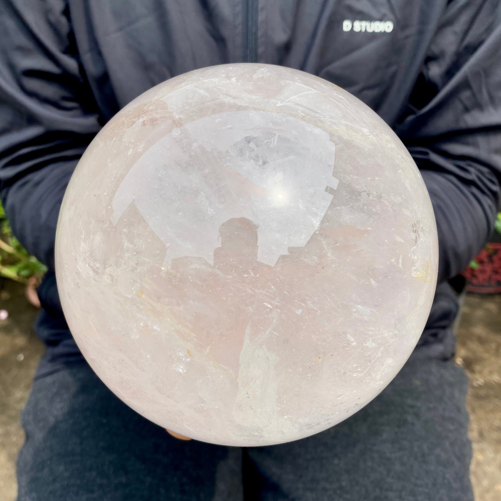 6.12LB Large Natural clear quartz sphere quartz crystal ball reiki Energy heal