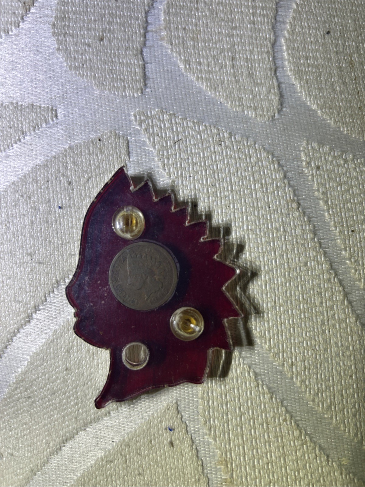 ￼1905 Indian Penny With An Native American Case Made On Tribal Lands