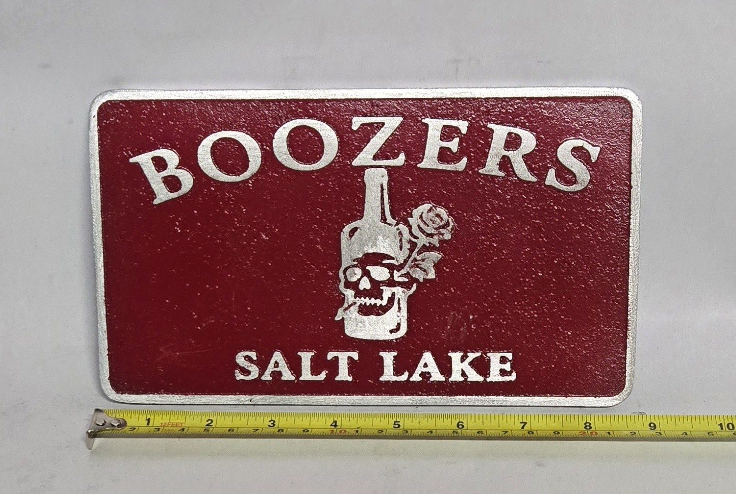 Cast Aluminum  Boozers , Salt Lake Car Plaque