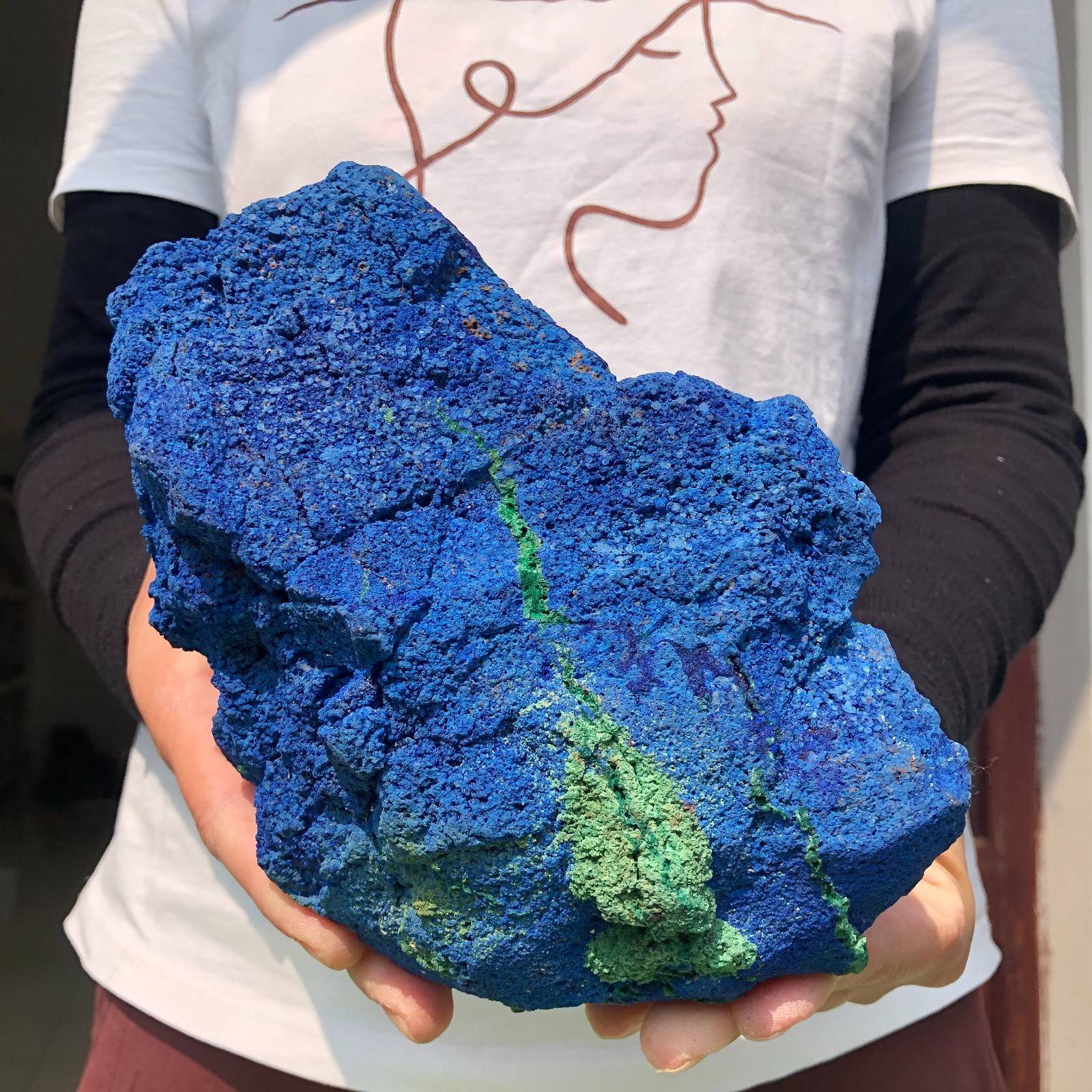 4.9LB Natural Azurite/Malachite quartz crystal mineral specimen Healing
