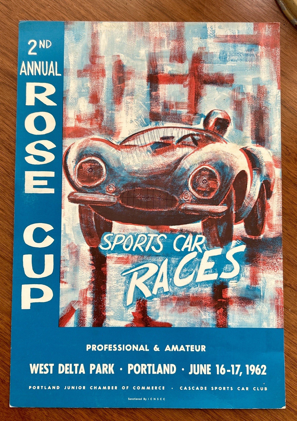 1962 Rose Cup Races cardboard Poster - Portland, Oregon ORIGINAL - Globe Poster 1962 Rose Cup Races cardboard Poster - Portland, Oregon ORIGINAL - Globe Poster