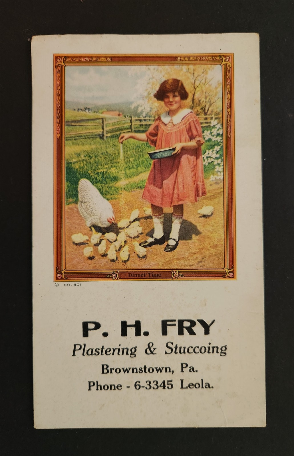 antique PH FRY PLASTERING & STUCCOING brownstown pa 