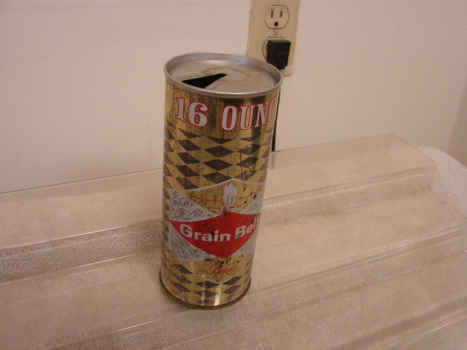 16 OZ. GRAIN BELT PULL TAB BEER CAN TOP OPEN MINN. & OMAHA
