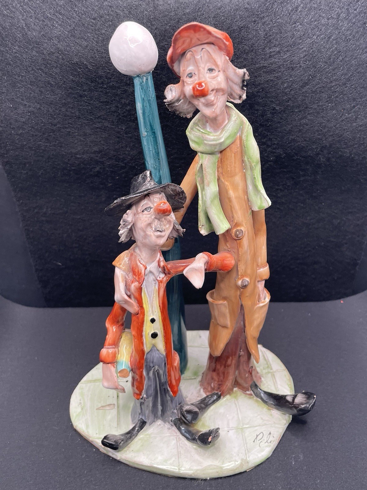 Vintage TP Ceramiche Cesare Poli  Porcelain Made Italy Hobo Clowns See Desc